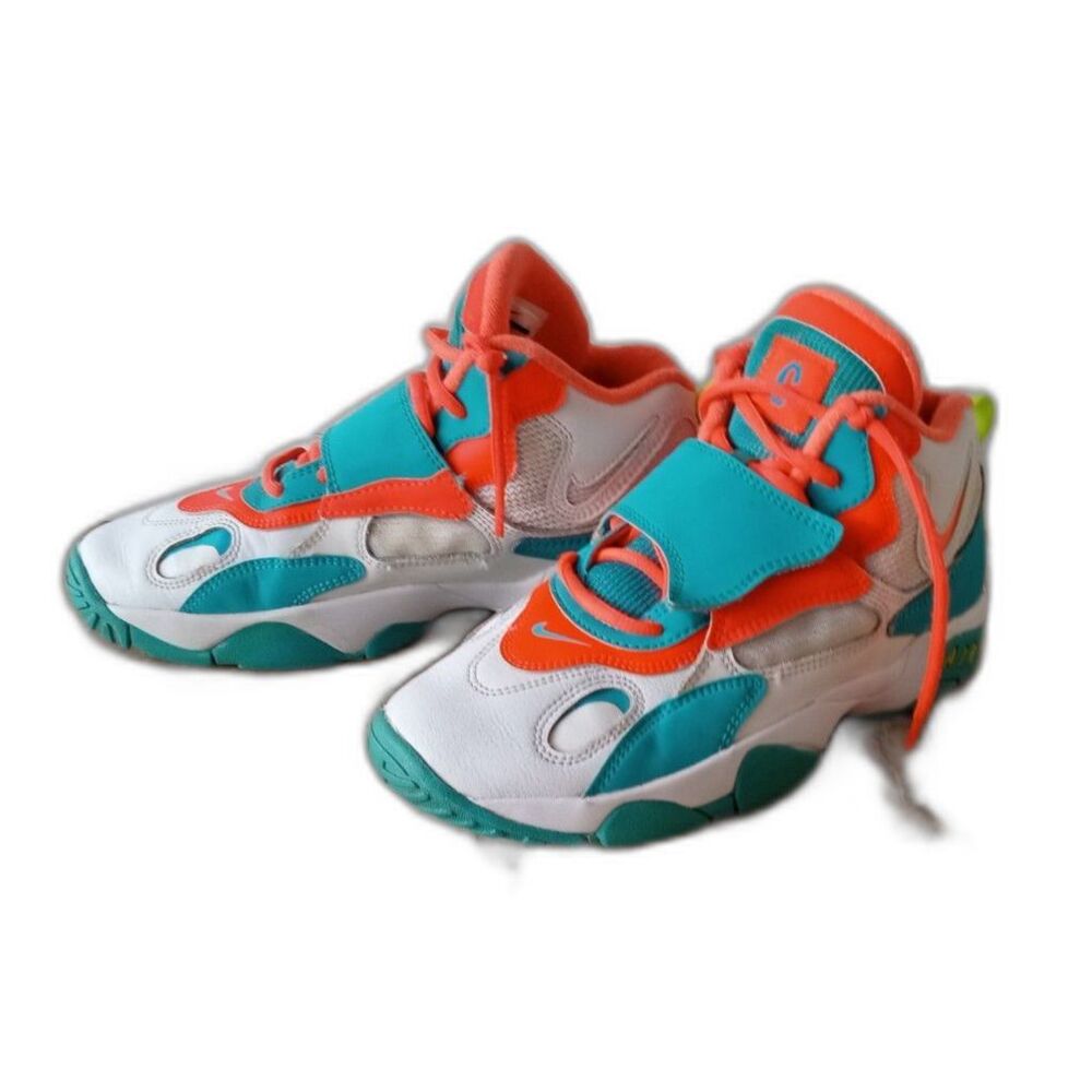 Youths Nike AirSpeed Turf GS Miami Dolphins Color Sneakers BQ9632-001 Size 7Y